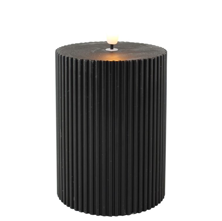 LED kaars 7,5x10cm zwart - Magic Flame