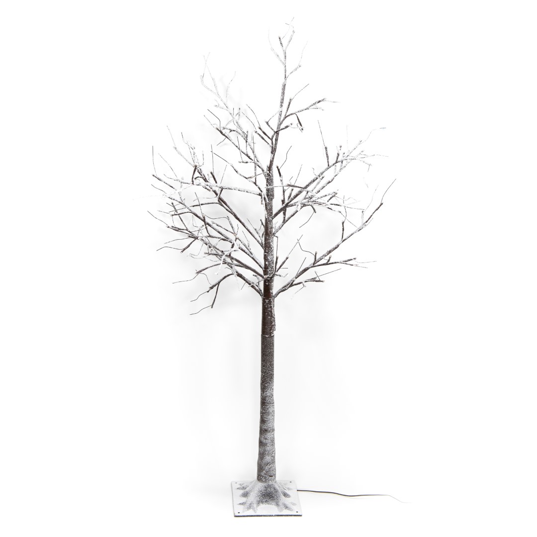 Led Birch Tree Brown With Snow 120L/130Cm Led Classic Warm -Anna's...