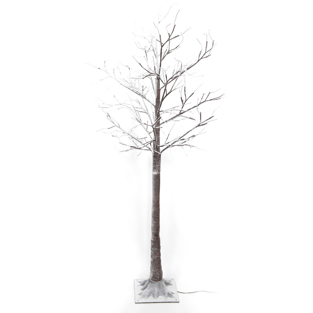 Led Birch Tree Brown With Snow 144L/160Cm Led Classic Warm -Anna's...