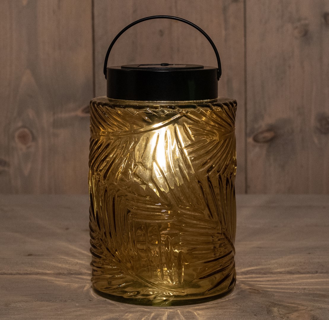 Solar Glazen Retro Lamp Amber