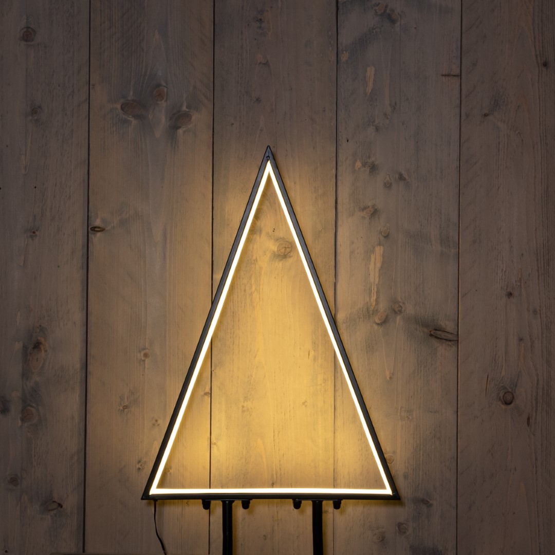 Black Triangle Tree 40X56 cm On 20 cm Stick183 Led Warm White - Anna's Collection