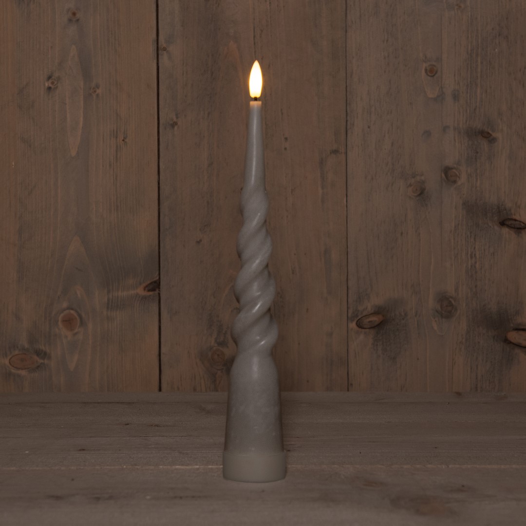 B.O.T. 3D Wick Taupe Big Swirl Candle 29 cm Rustic Wax - Anna's Collection