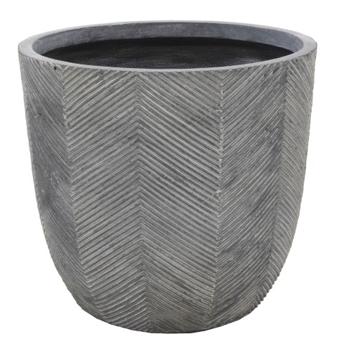 Iowa Egg Pot Washed Grey D45H43 - MCollections