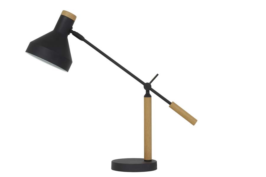 Light & Living Tafellamp  TIFFIN 63x15x70 cm  -  hout naturel zwart