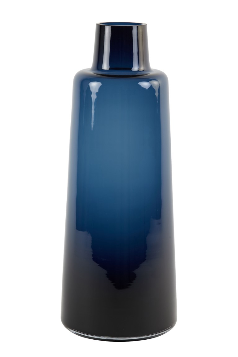 Light&living Vaas Ø19,5x50 cm KEAN glas marine blauw