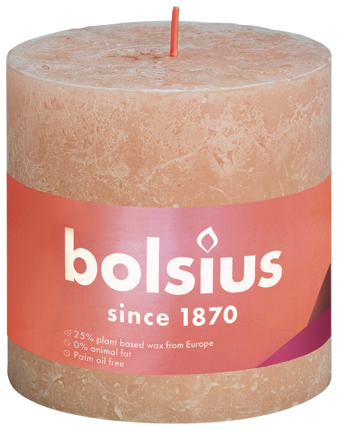 Rustiek Shine stompkaars 100 100 Misty Pink Bolsius