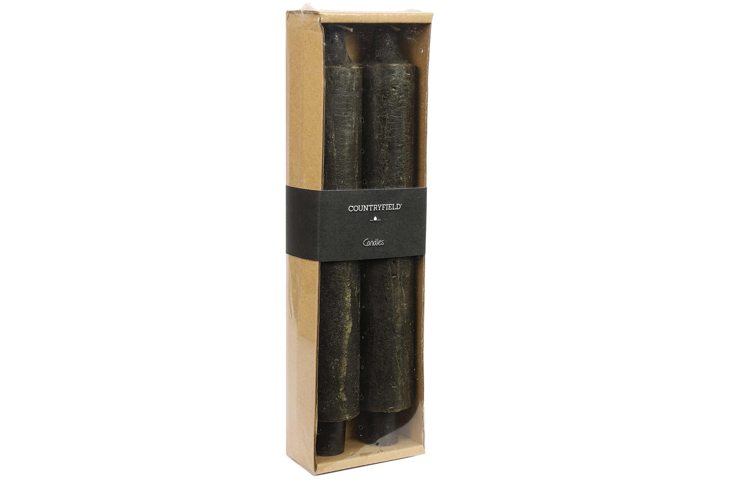 Countryfield Kaars dia. 4 cm, hoogte: 25 cm Vela 2 stuks zwart - 