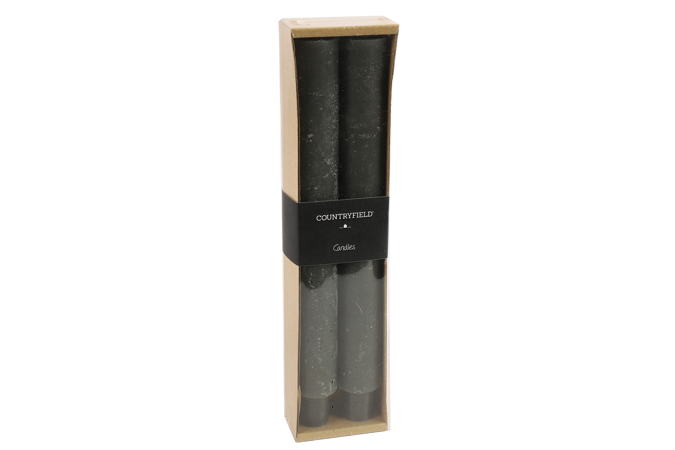 Decostar - Kaarsen - 25 cm - Zwart - Set van 2 stuks - kaars