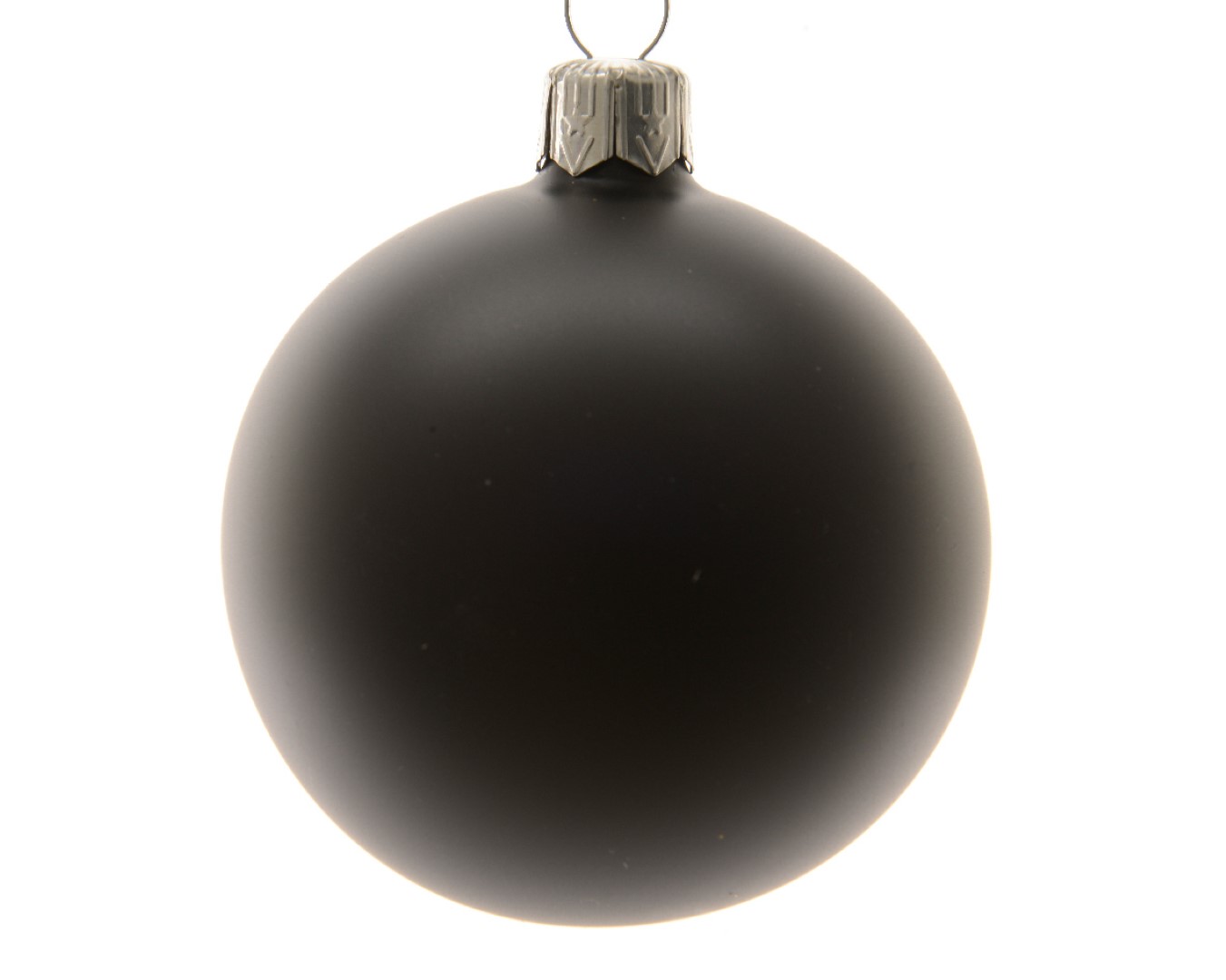 kerstbal glas d6 cm zwart 6st kerst