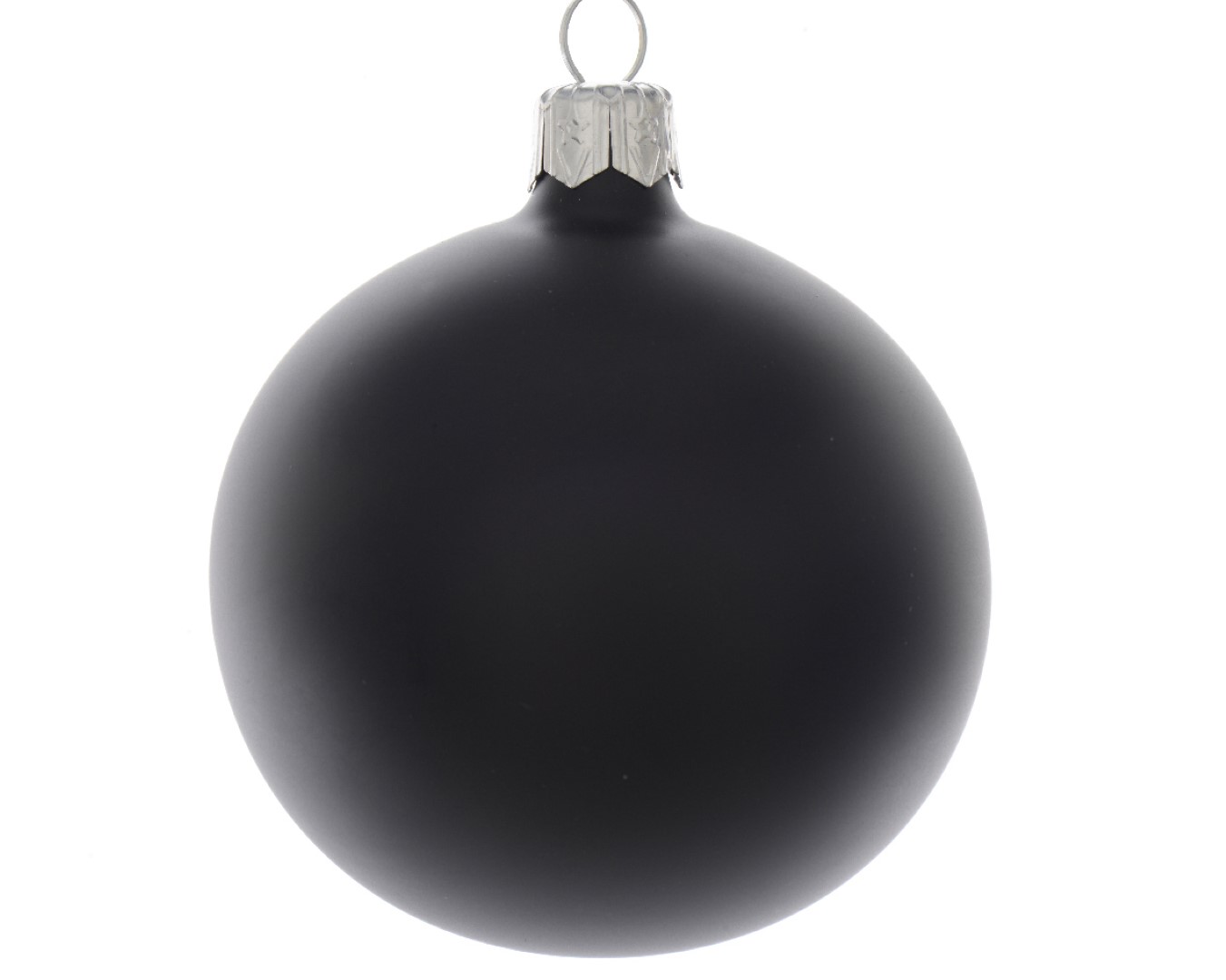 kerstbal glas d7 cm zwart 6st kerst - Decoris