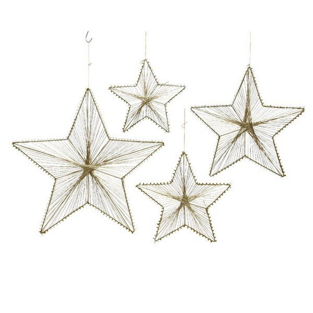 Ster ijzer metallic hang 38h0,5 cm goud - Decoris