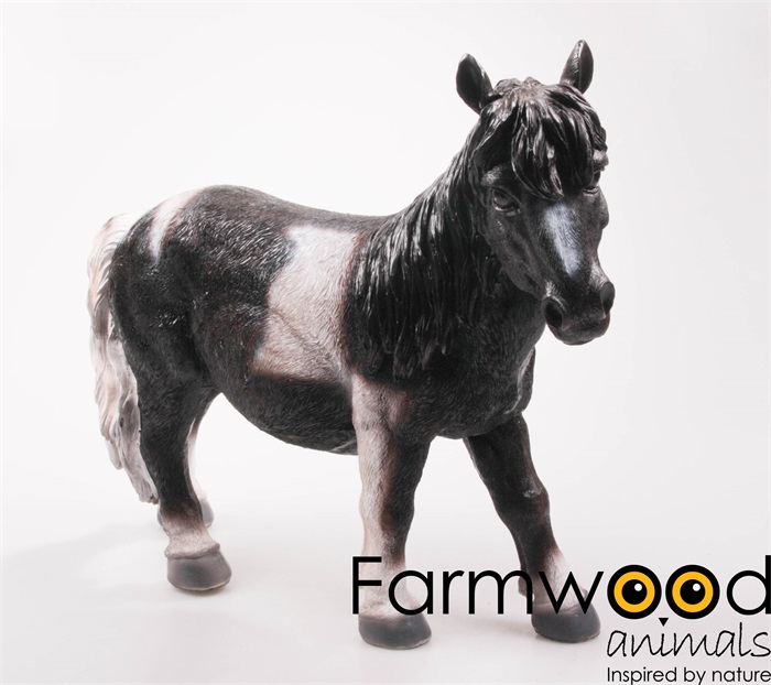 Paard zwart 51x16x40 cm Imhof Stevens - SID