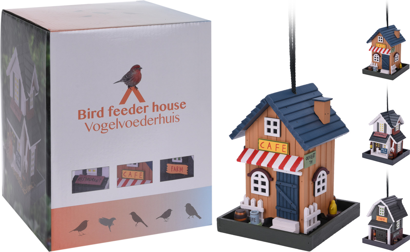 Homestyle Deco Vogelvoederhuis Hangend - Voederhuis - 19x19x25 cm