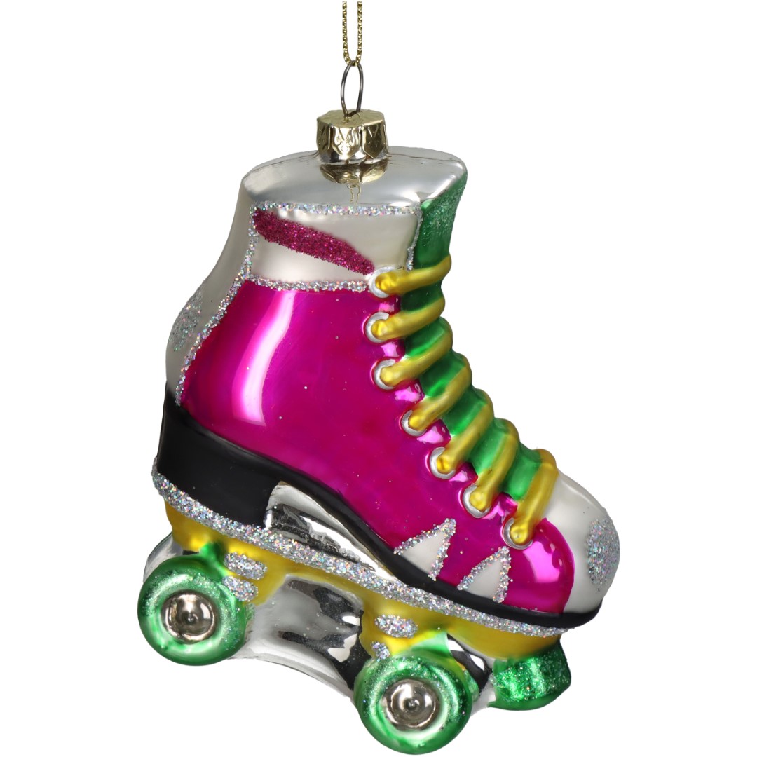 HD Collection Ornament Rollerskate glas Multi 10.1cm - 