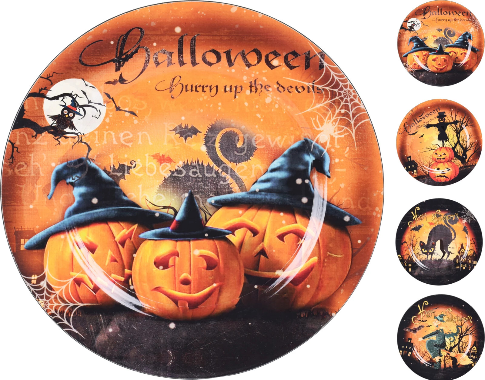 Plate 33 cm With Halloween Deco Nampook