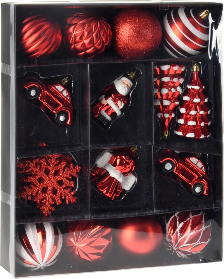 Nampook Xmas Hangdeco Set 20Pcs Red - 