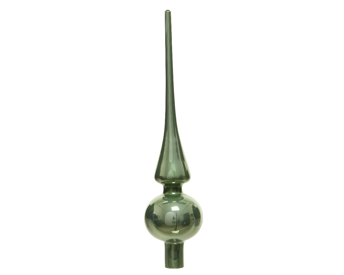 Piek glas emaille d6h26 cm salie groen - Decoris