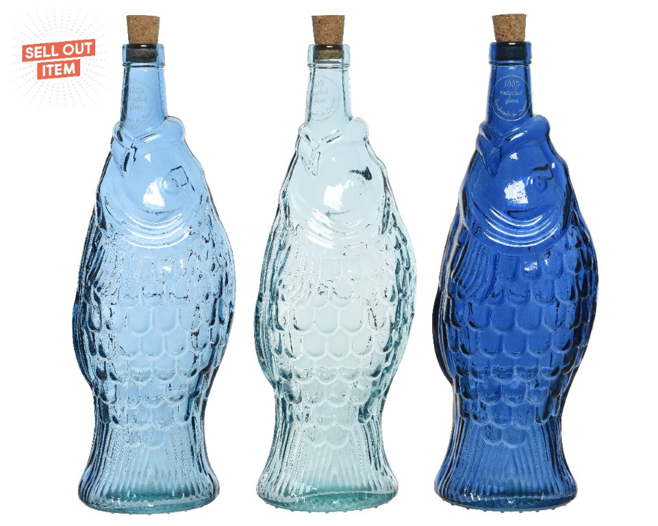 Decoris Fles recycled glas - 