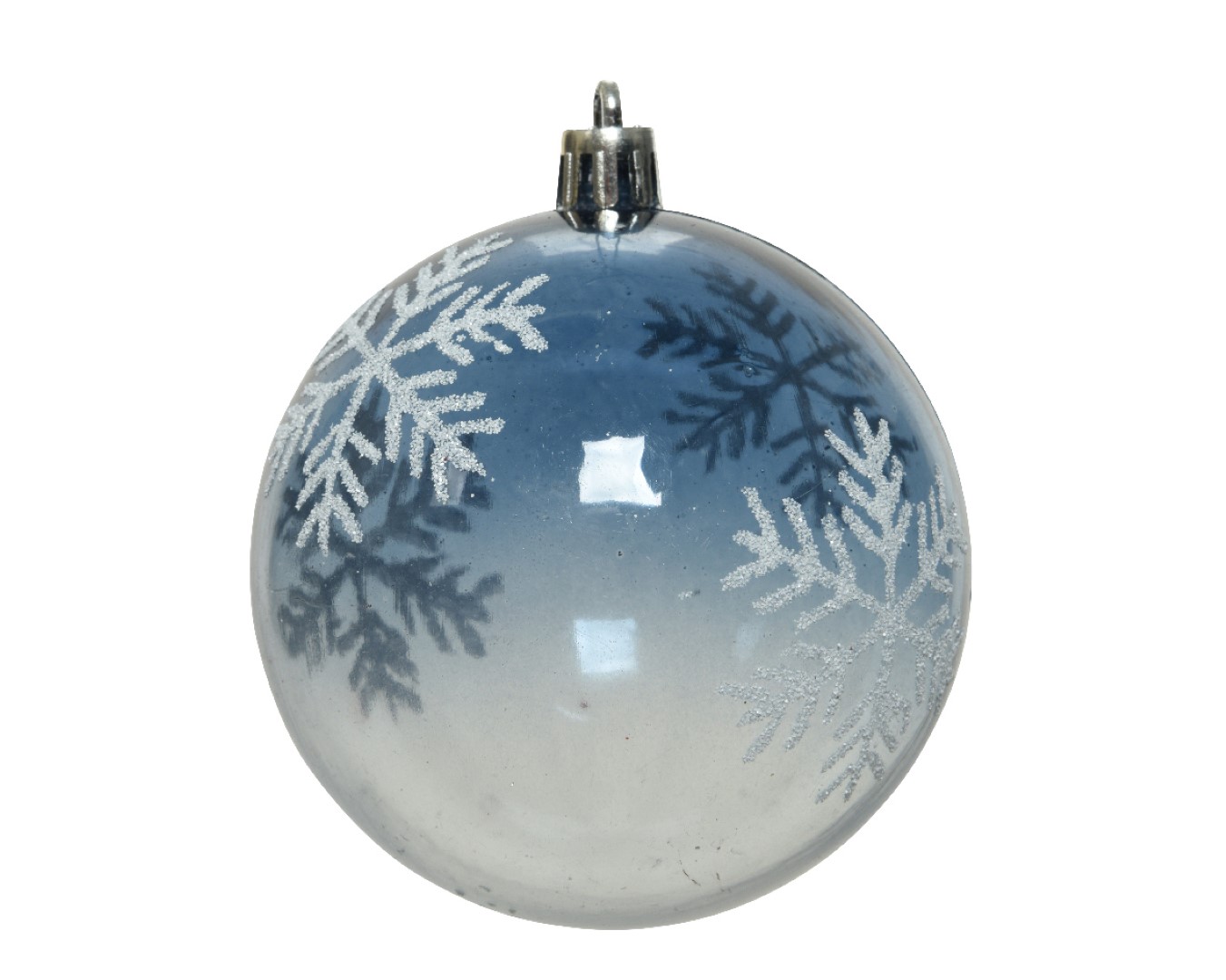 Kerstbal kunststof d8 cm nachtblauw kerst - Decoris