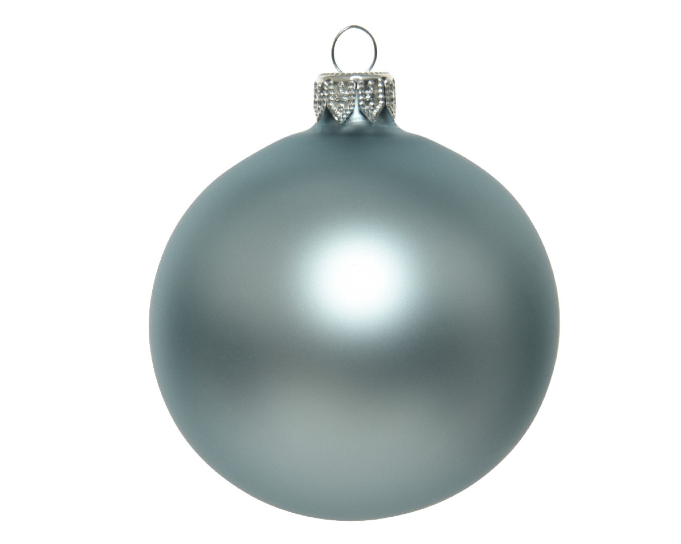 Kerstbal glas d6 cm mistig blauw 6st kerst