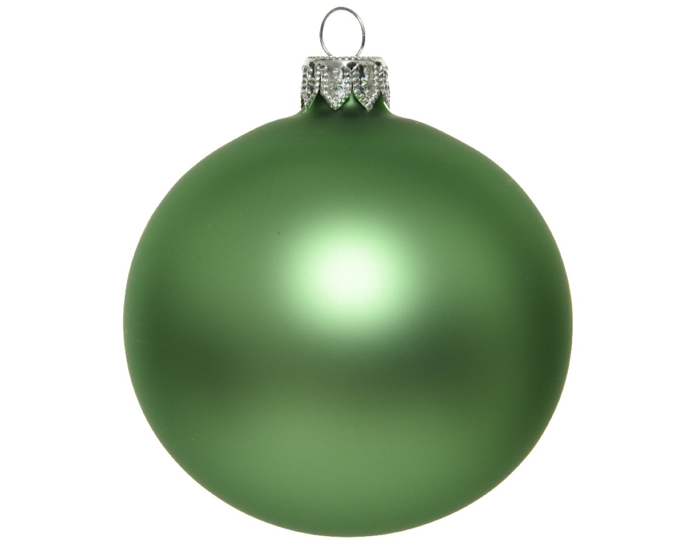 Kerstbal glas d8 cm groen 6st kerst