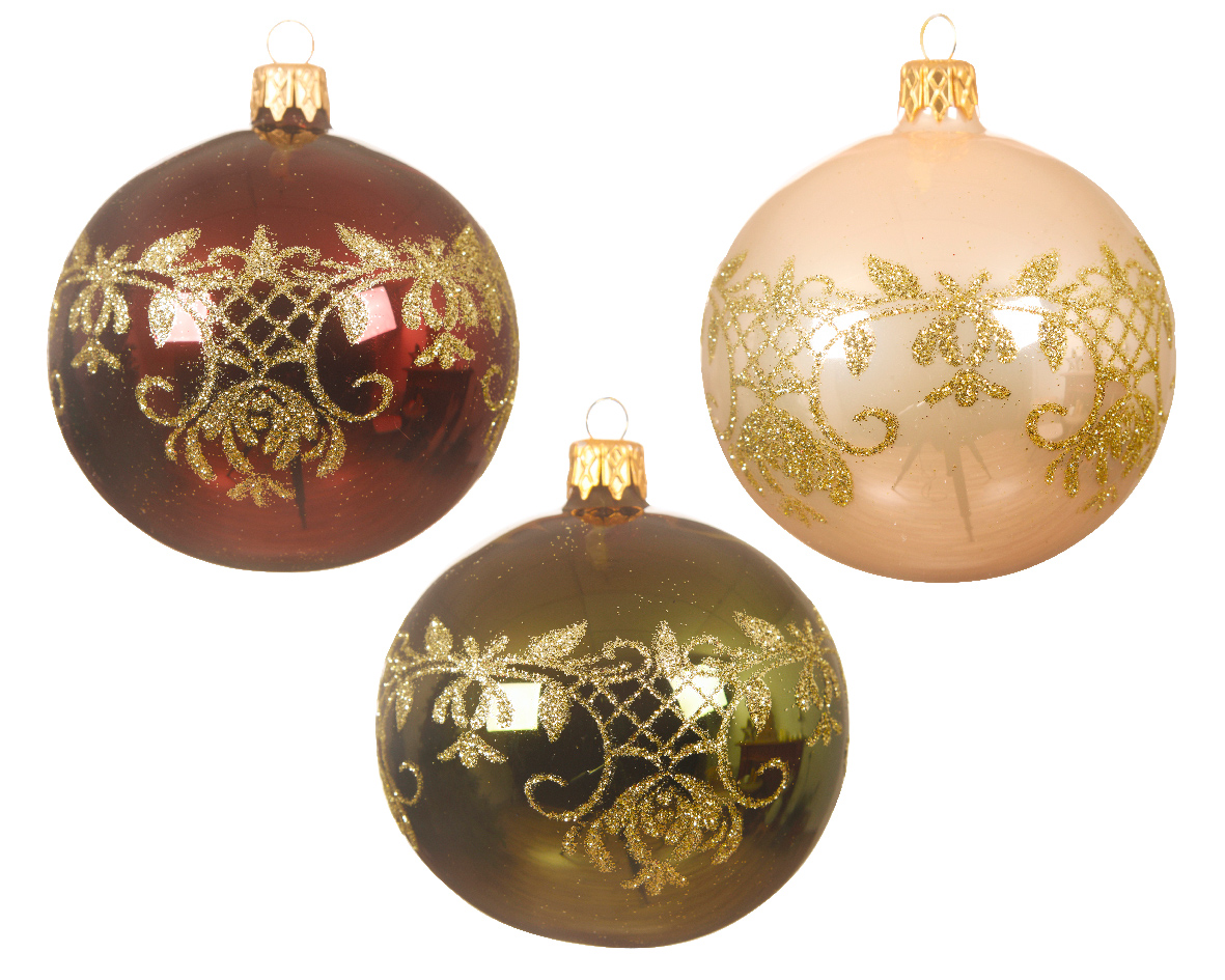 Decoris kerstballen glas d8 cm a3 I kerst - 