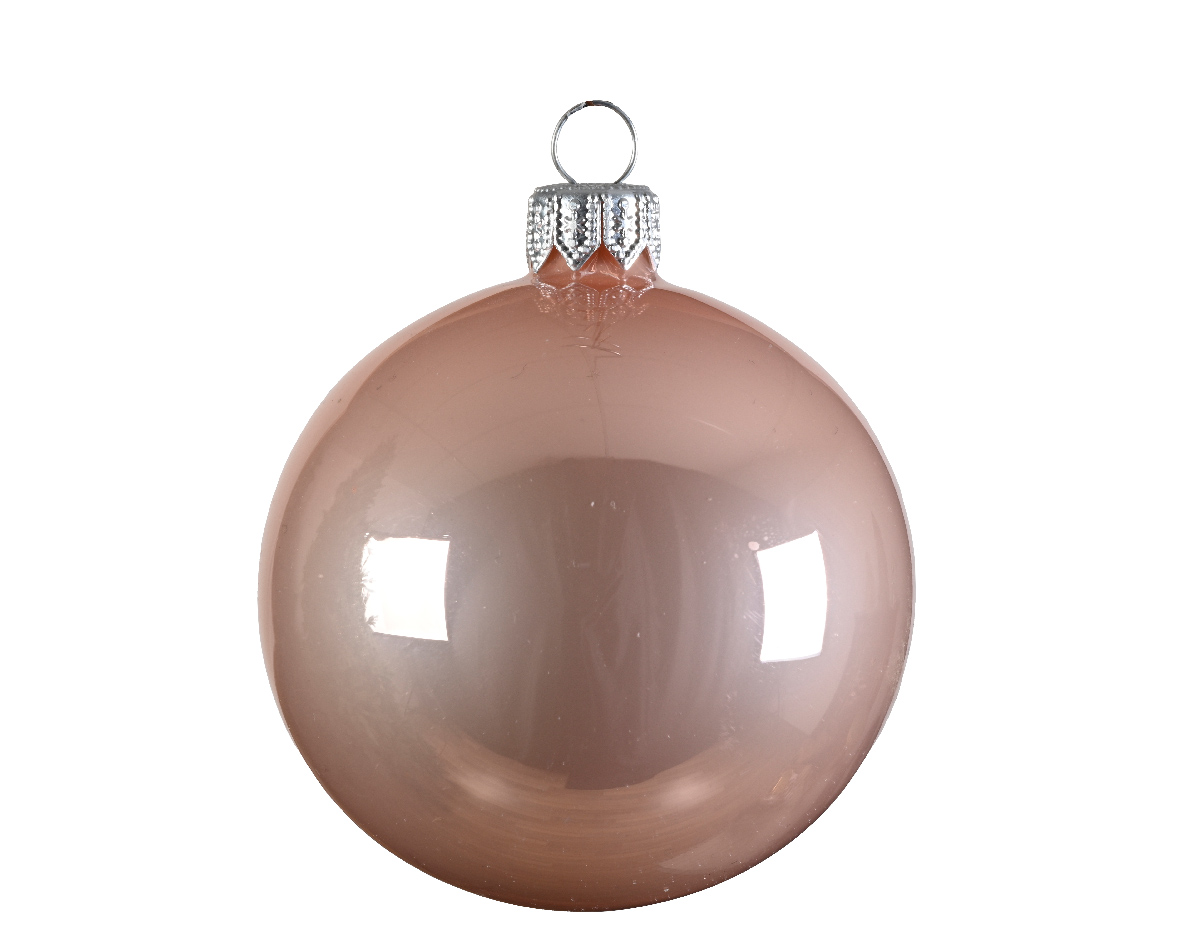 Kerstballen glas d10 cm rose 4st I kerst - Decoris