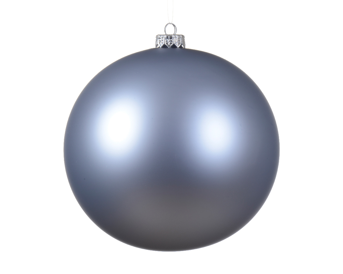 Kerstbal glas d15 cm mist blauw I kerst - Decoris