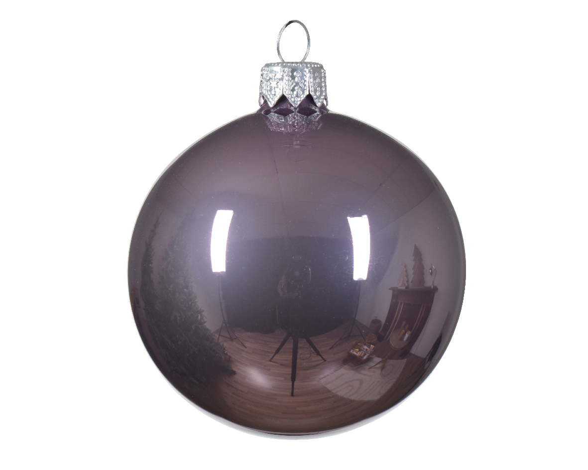 Kerstballen glas d10 cm klila 4st I kerst - Decoris