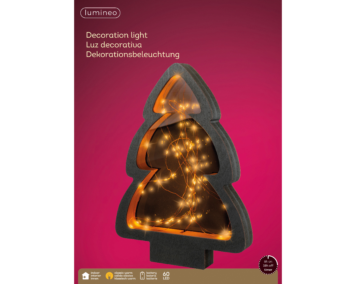 MicroLED lijst l4b27h38c zwrt/kwrm kerst - Lumineo