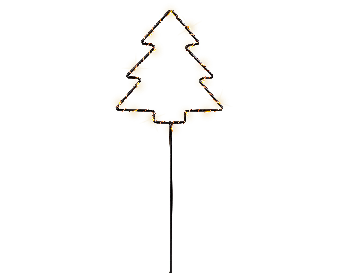 MicroLED stake b15h35 cm zwrt/kwrm kerst - Lumineo