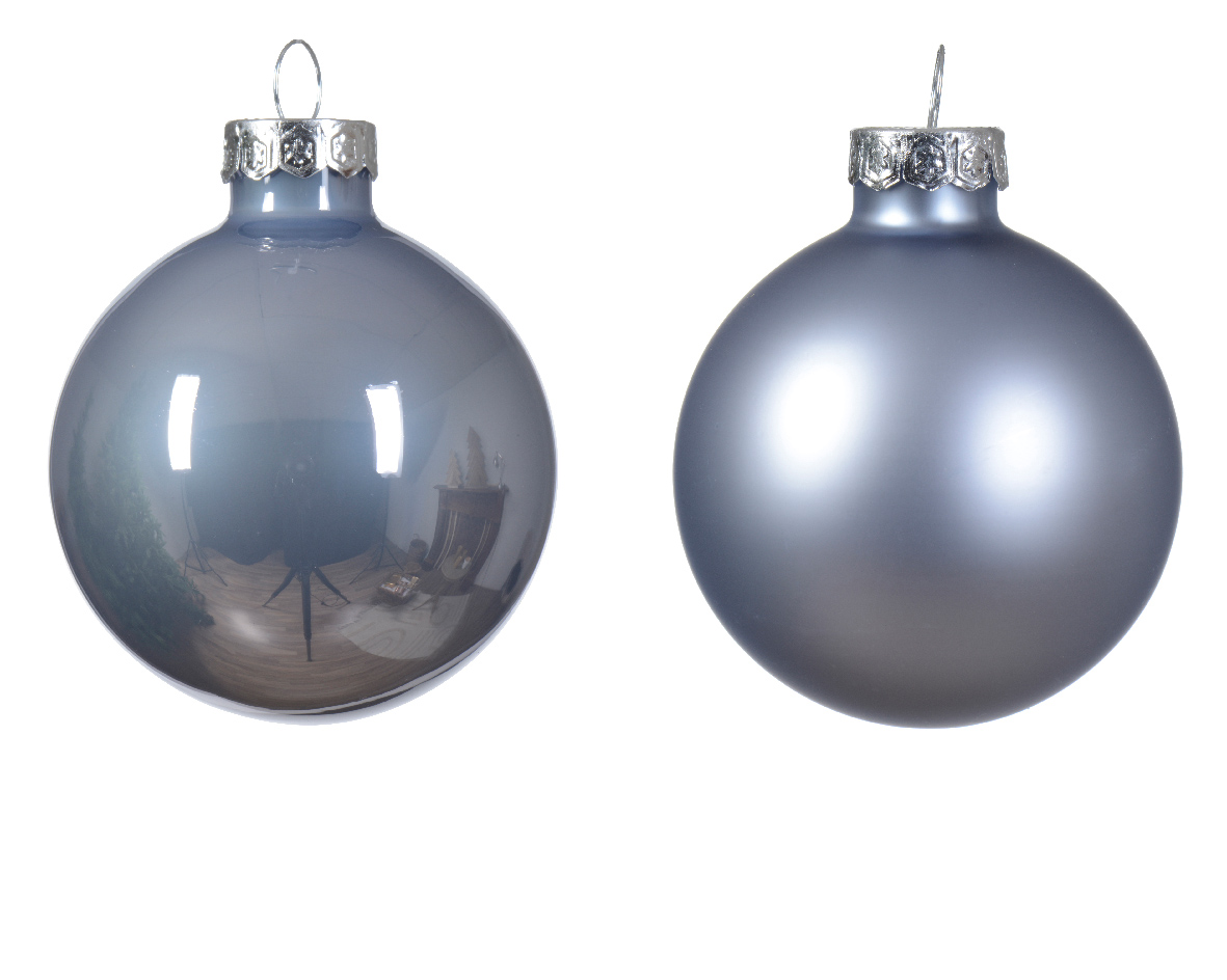 Kerstbal glas d5 cm mblw ass 12st kerst - Decoris