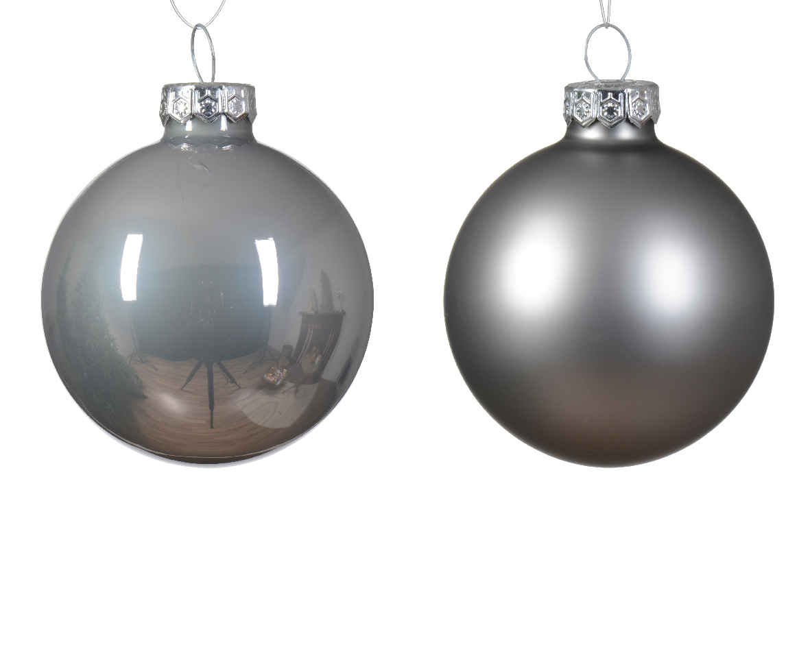 Kerstbal glas d6 cm mgrs ass 20st kerst - Decoris