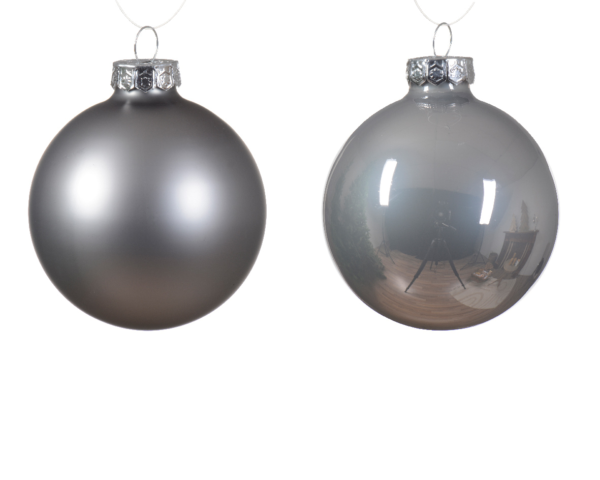 Kerstbal glas d7 cm mgrs ass 8st kerst - Decoris