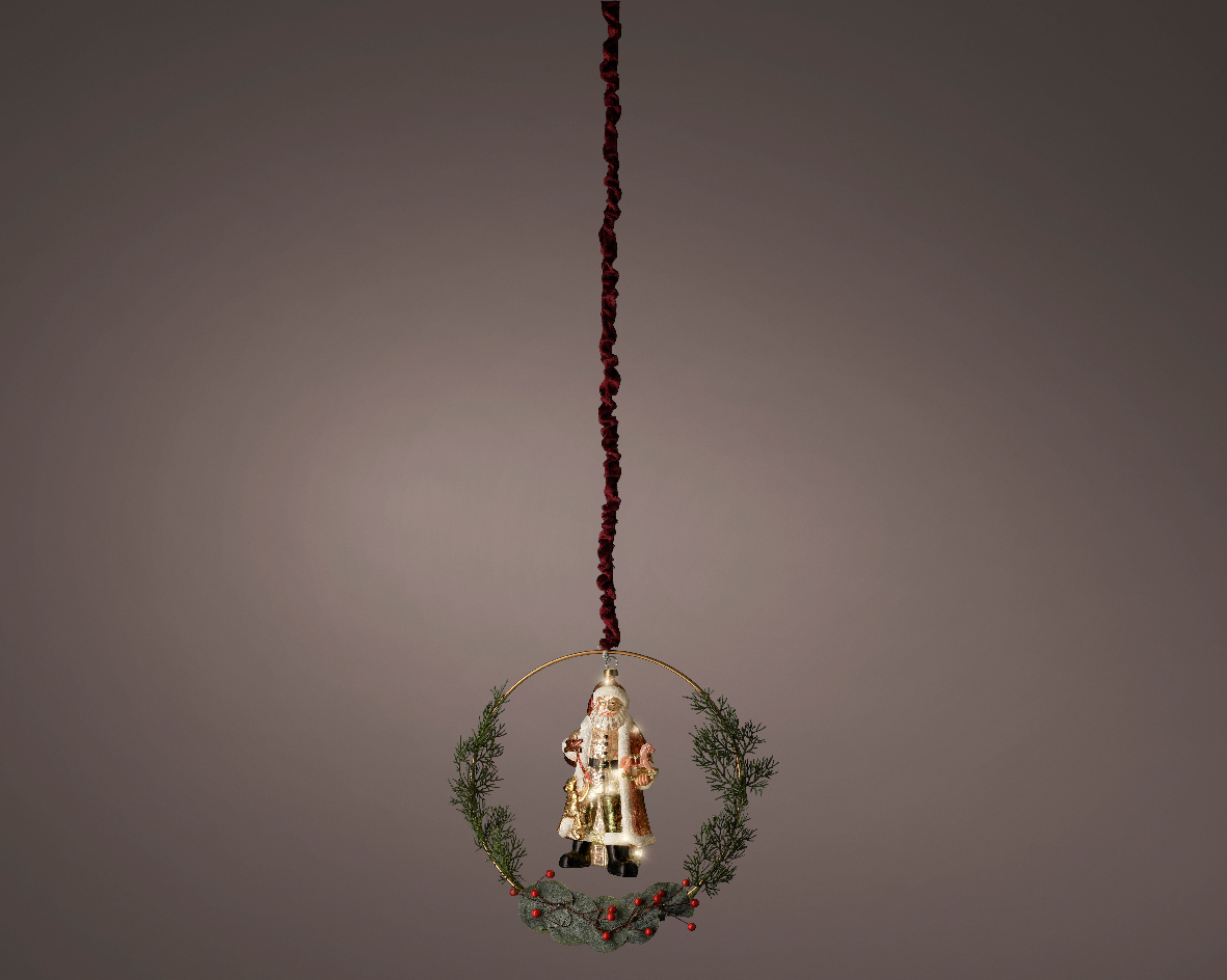 Kerstman l7.8b26h26 cm multi kerst - Lumineo