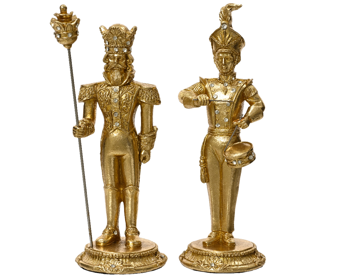 Decoris Figuur polyresin l10b10h28c goud a2 kerst - 