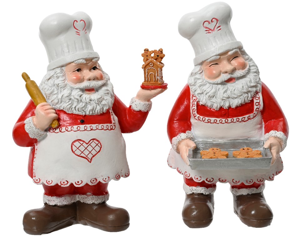 Kerstman polyresin l9b8h15 cm mlt a2 kerst - Decoris