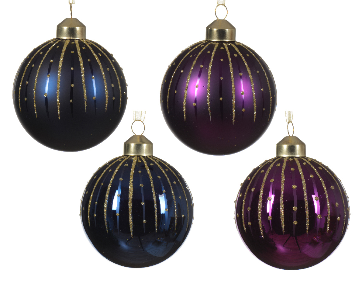 Kerstbal glas d8 cm a4 CCXXXI kerst - Decoris