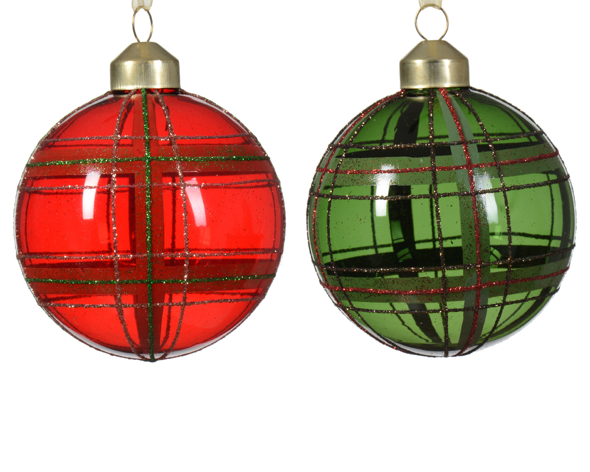 Kerstbal glas d8 cm a2 LXXXI kerst - Decoris