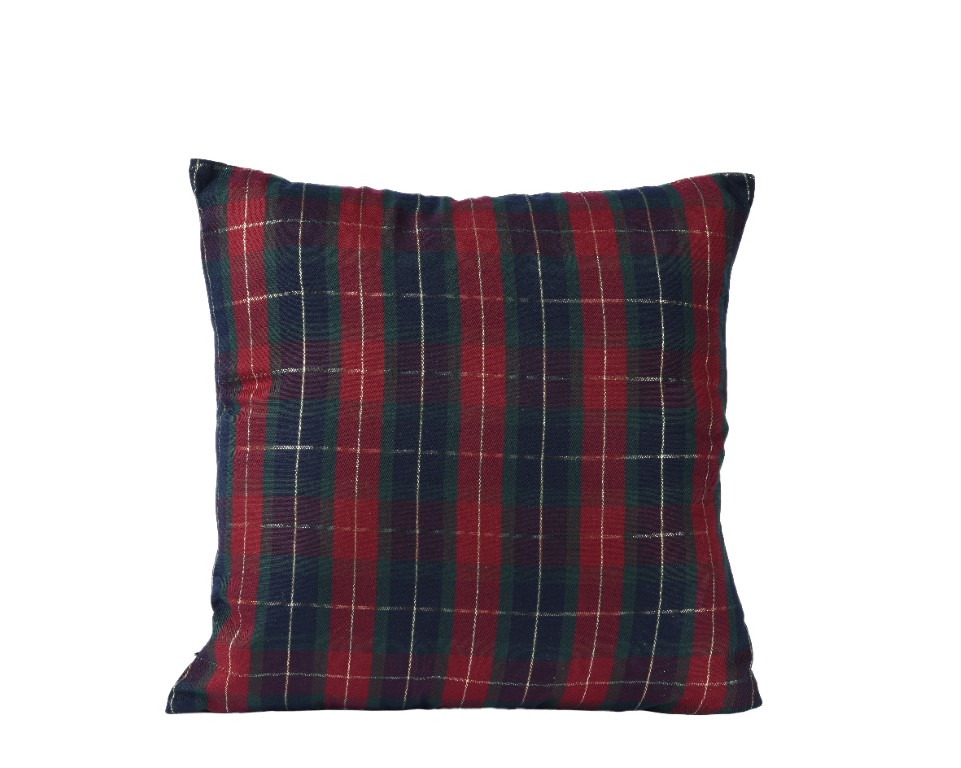 Kussen polyester l4b45h45 cm rood kerst - Decoris