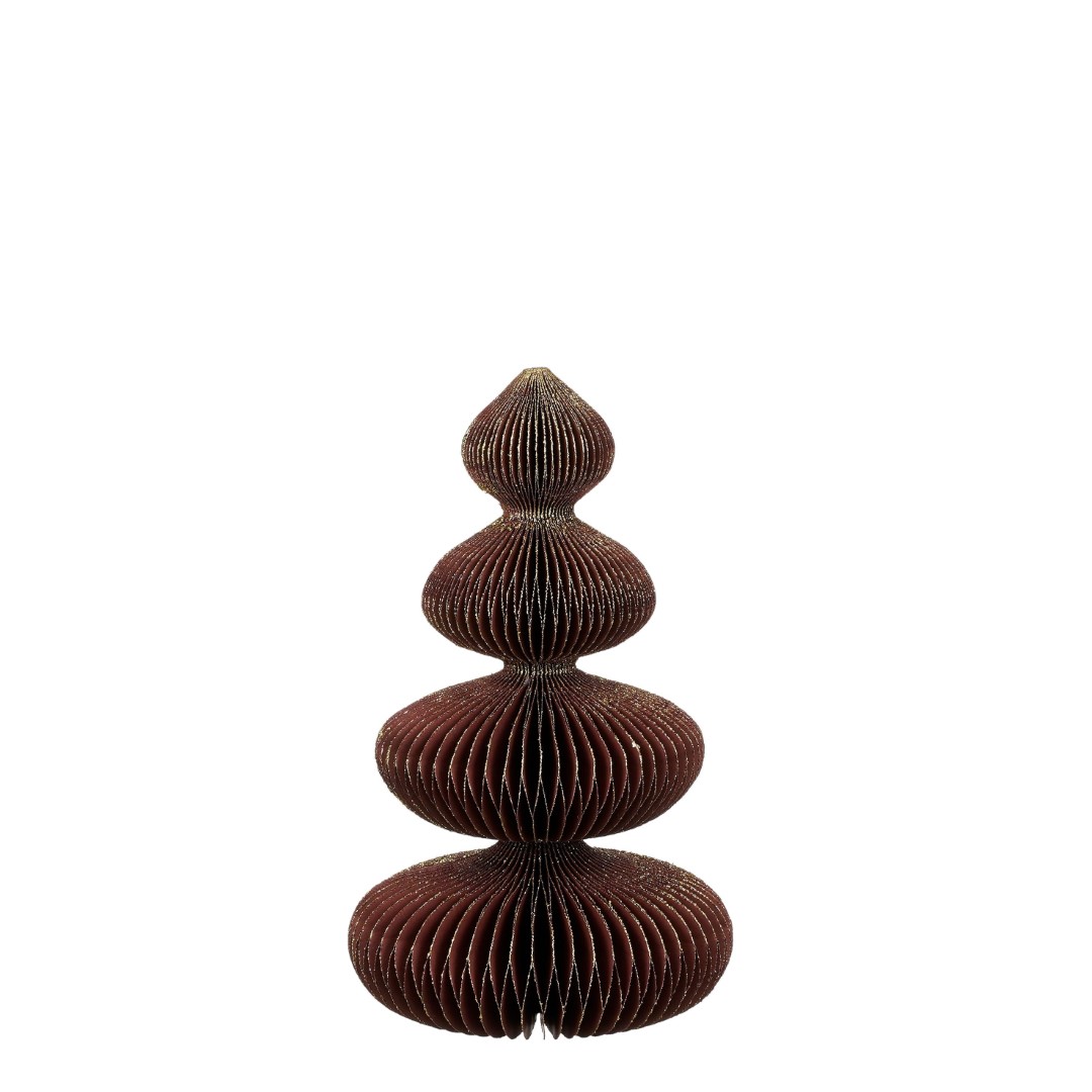 Decoration tree d. rood Mix h30xd15cm kerst - House of Seasons