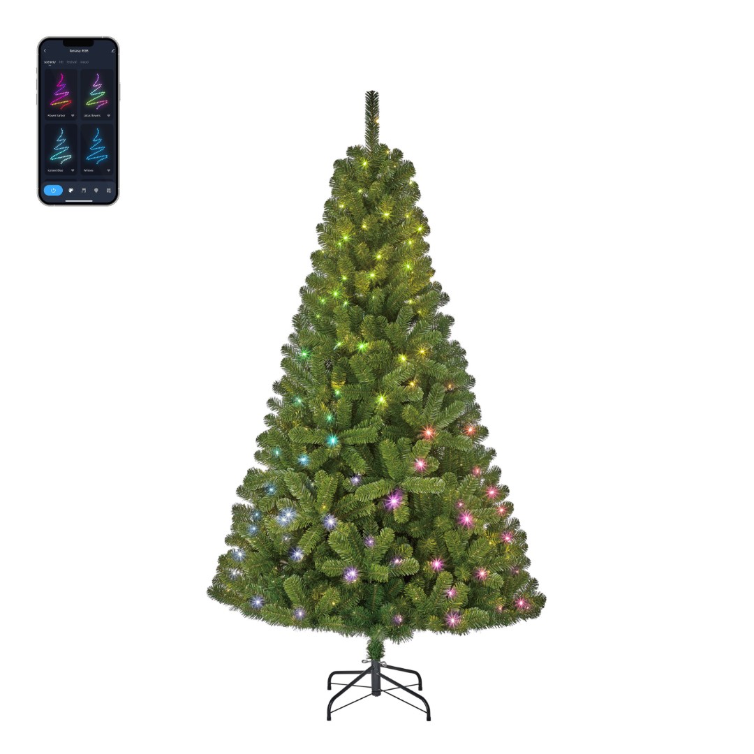 Black Box Trees Slimme Verlichting Kerstboom - 127x127x215 cm - Groen
