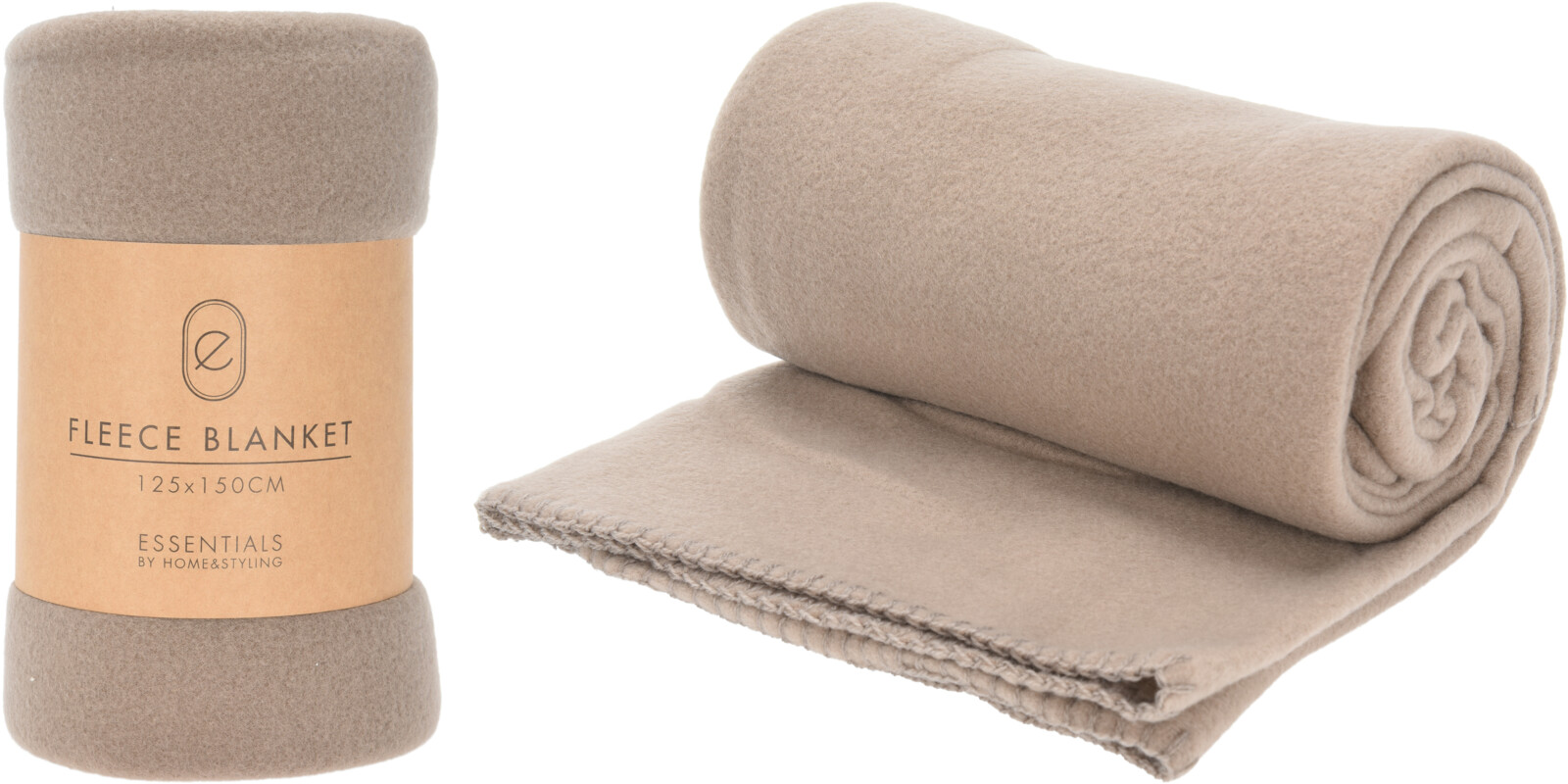 Blanket Fleece 125 x 150 cm Taupe - Nampook