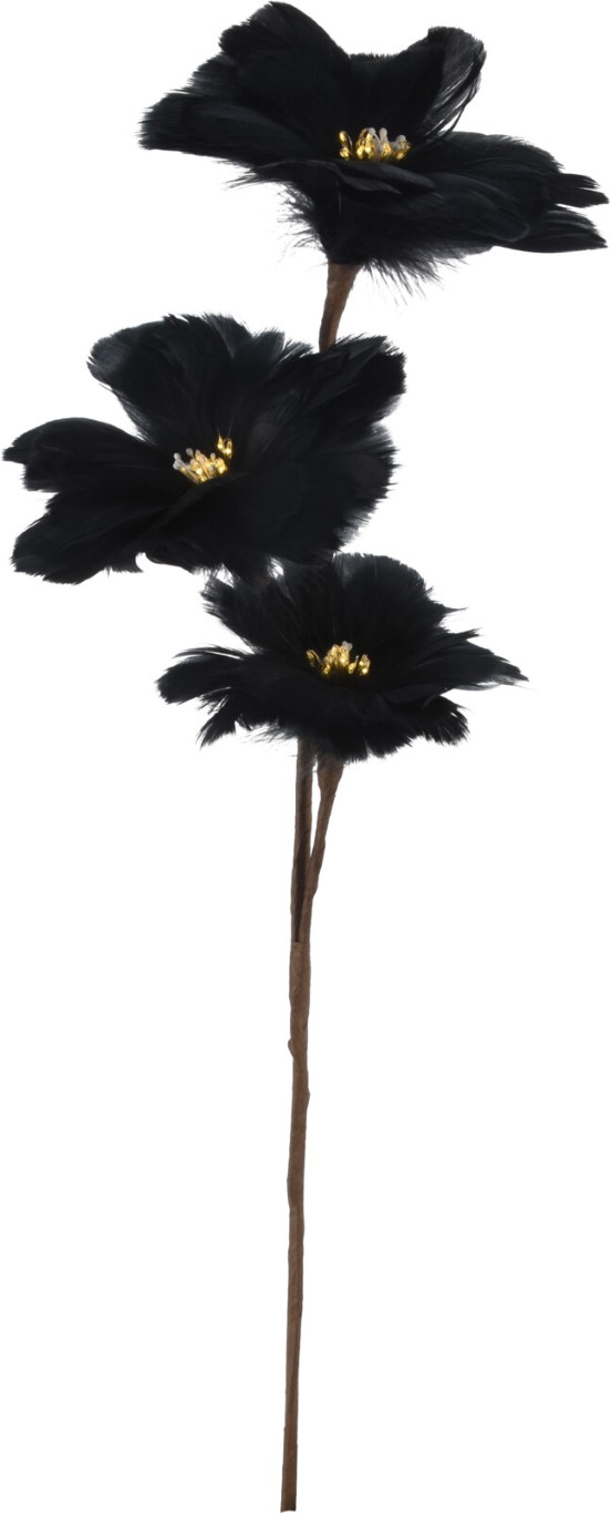 Flowerbranch Feather 80 cm Blac - Nampook