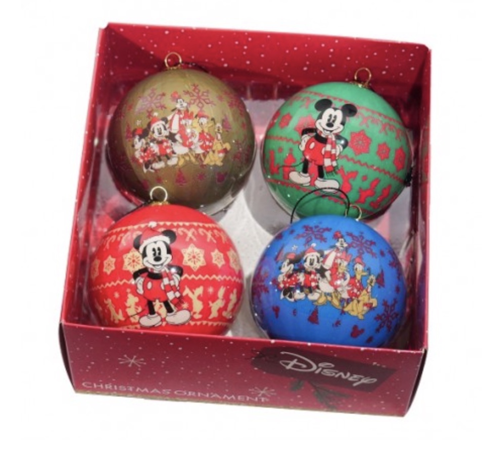 Box kerstbal plc d7.5cm mickey 4st - Kurt S. Adler