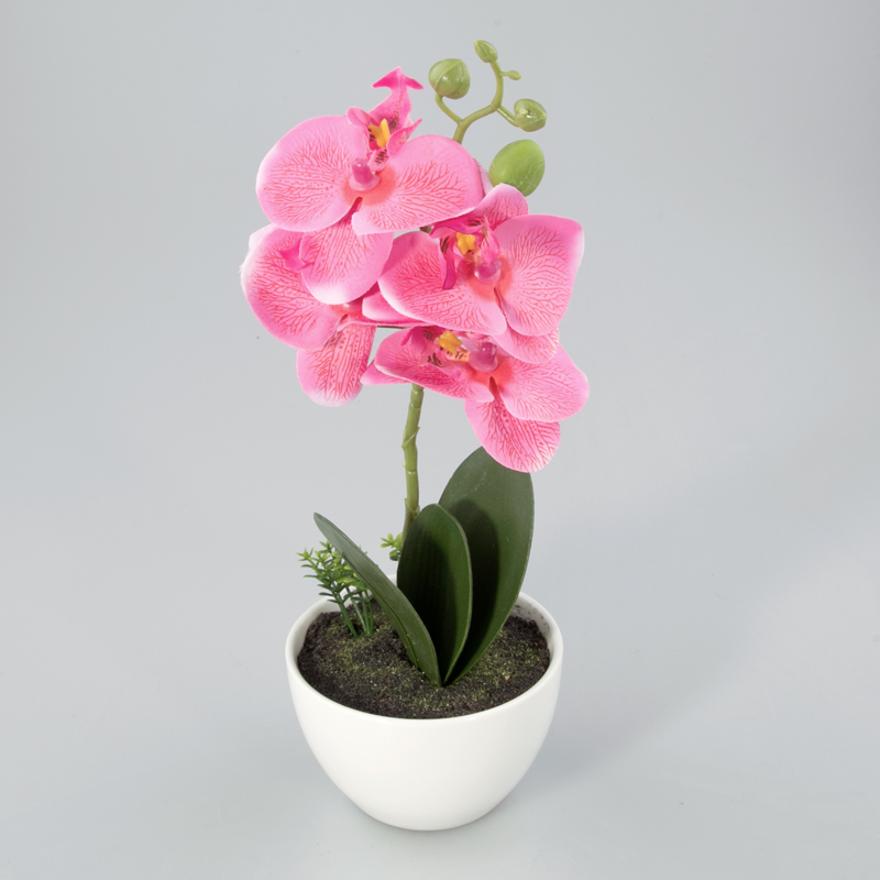 Orchidee in kunststof pot roze M