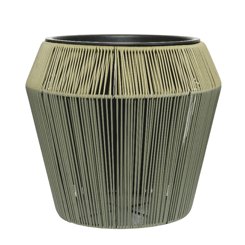 Ruby Planter M Wicker Tapered Tall Groen