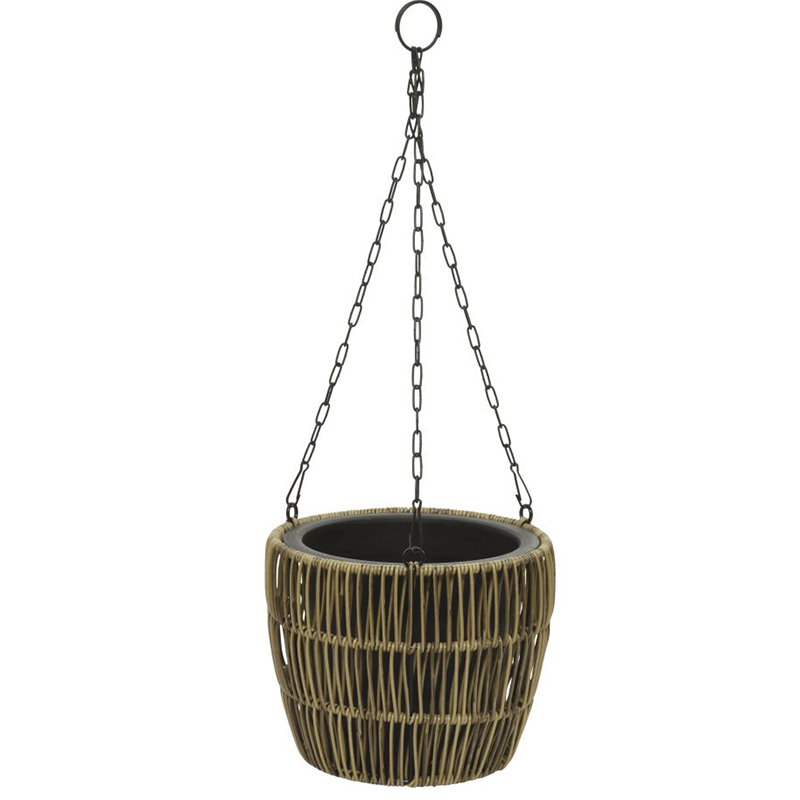 Kate Hanging Planter S Wicker Round Lichtbruin