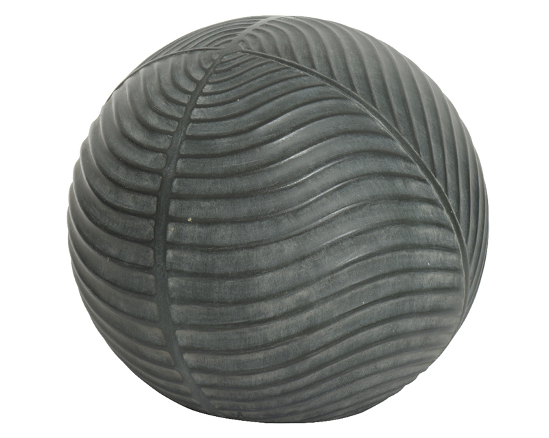 Standbeeld Fiberclay clayfibre Round Leaf L Antraciet