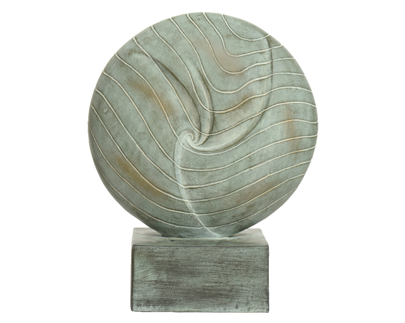 Standbeeld Fiberclay clayfibre Round Antiek groen